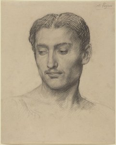 Kopf eines jungen Mannes von Alphonse Legros