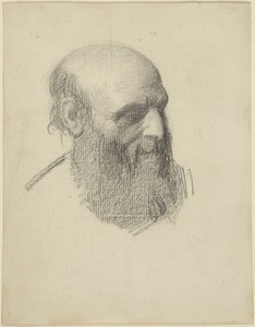 Kopf eines bärtigen Mannes von Alphonse Legros