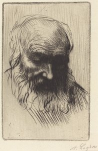 Kopf eines alten Mannes (Etude de tête) von Alphonse Legros