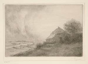 Die Hütte auf dem Hügel von Alphonse Legros