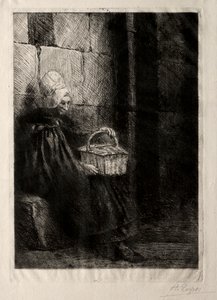 Landschaft in der Nähe von Boulogne, genannt Frau mit einem Korb