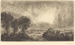 Landschaft mit Sturm