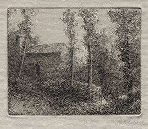 Die Brücke der Mühle von Alphonse Legros