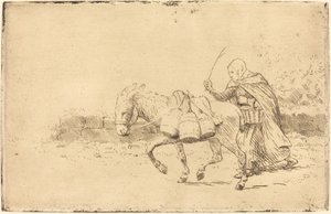 Milchmädchen von Boulogne, 1. Platte (Laitiere a Boulogne) von Alphonse Legros