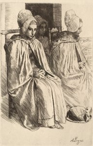 Bäuerinnen aus der Umgebung von Boulogne von Alphonse Legros