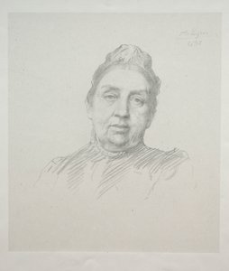 Porträt von Madame Kemp, Vorderansicht (3. Platte) von Alphonse Legros