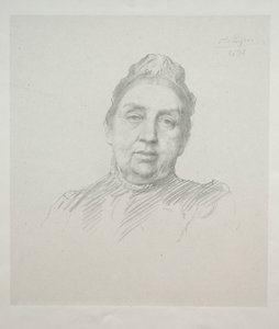 Porträt von Madame Kemp, Vorderansicht 3. Platte von Alphonse Legros