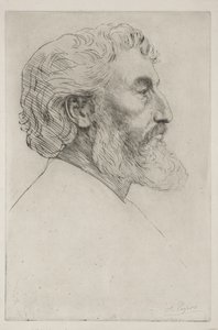Porträt von Sir Frederick Leighton (Erste Platte) von Alphonse Legros