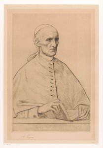 Porträt des Kardinals Henry Edward Manning, Erzbischof von Westminster von Alphonse Legros