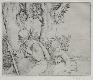 Rückkehr vom Feld (2. Platte) von Alphonse Legros