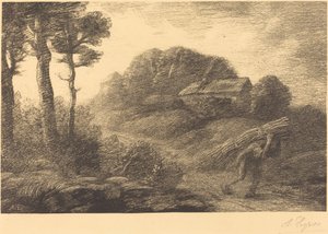 Rückkehr des Holzsammlers, 2. Platte Le retour du fagotier von Alphonse Legros