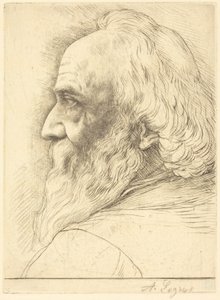 Selbstporträt, 12. Tafel von Alphonse Legros