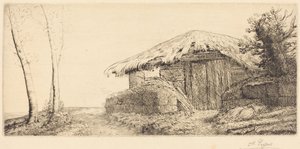 Schäferhütte auf einem Hügel von Alphonse Legros
