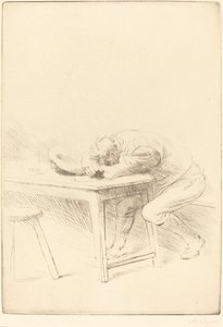 Siesta eines Arbeiters von Alphonse Legros