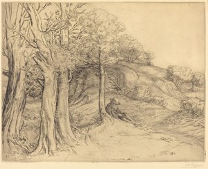 Einsamkeit (Solitude (Paysage)) von Alphonse Legros