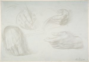 Studien von Händen von Alphonse Legros