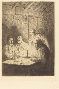 Abendessen der Armen Le souper chez misere von Alphonse Legros
