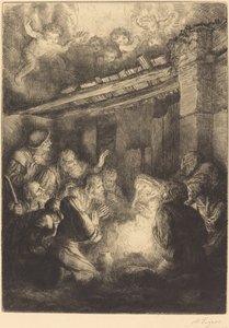 Die Anbetung der Hirten von Alphonse Legros