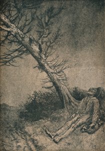 Der sterbende Vagabund, 1875 von Alphonse Legros