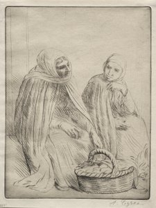 Die Eierhändler (1. Platte) von Alphonse Legros