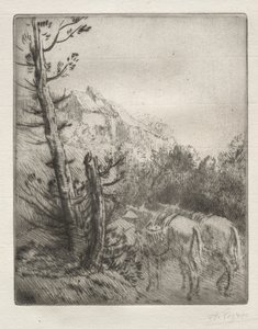 Der Bauernhof auf dem Hügel von Alphonse Legros