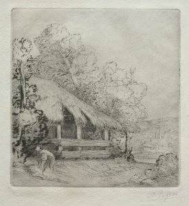 Der kleine Schuppen (Le Petit Hangar) von Alphonse Legros