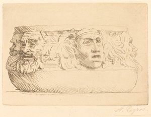 Vase mit Grotesken von Alphonse Legros