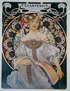 Werbung für den Drucker-Verleger F. Champenois - von Mucha