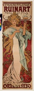 Werbeplakat für den Champagner Ruinart von Alphonse Marie Mucha