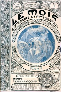 Titelblatt der Zeitschrift (Monatszeitschrift) Der literarische und malerische Monat von Alphonse Mucha (1860-1939): März 1899 - Maison de la Bonne Presse von Alphonse Mucha