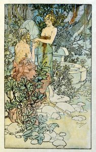 Illustration von Alphonse Mucha aus "Clio", einem Werk des französischen Autors Anatole France. 1900