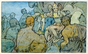 Illustration von Alphonse Mucha aus "Clio", einem Werk des französischen Autors Anatole France. 1900. Mucha (1860 – 1939) war ein tschechischer Jugendstilmaler von Alphonse Mucha