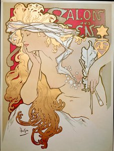 Plakat für den Salon des Cents Nachtclub von Alphonse Marie Mucha