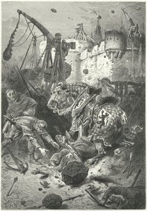 Der Tod von Simon de Montfort bei der Belagerung von Toulouse von Alphonse Marie de (after) Neuville