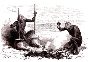 Einheimische Schmiede aus dem Latuka-Stamm, Südsudan von Alphonse Marie de Neuville