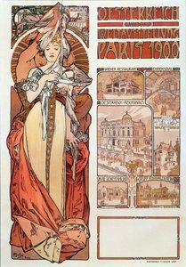 Werbeplakat von Alphonse Mucha für Österreich auf der Weltausstellung in Paris 1900