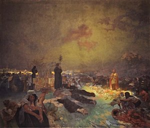 Nach der Schlacht am Vítkov-Hügel, Zyklus Das Slawische Epos von Alphonse Mucha