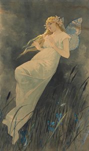 Elf mit Schwertlilien, ca. 1886-1890