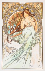 La Musica aus der Serie Die Künste, 1898 von Alphonse Mucha