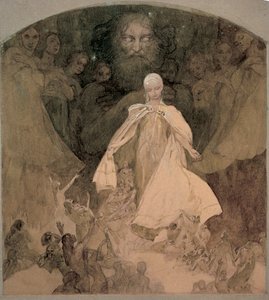 Das Zeitalter der Weisheit (Studie) von Alphonse Mucha