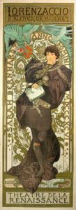 Sarah Bernhardt als Lorenzaccio von Alphonse Mucha