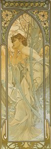 Die Tageszeiten: Abendtraum von Alphonse Mucha