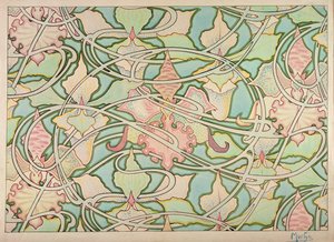 Tapetendesign von Alphonse Mucha