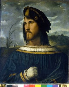 Cesare Borgia (1475-1507). Gemälde von Altobello Melone. 16. Jahrhundert. Accademia Carrara. Bergamo