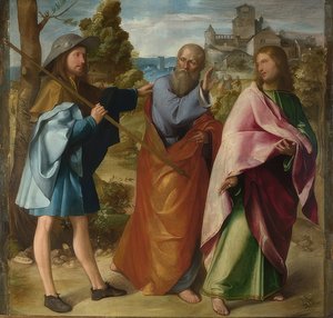 Der Weg nach Emmaus. Um 1516-17