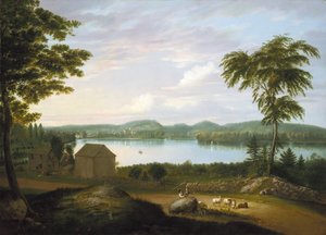 Ansicht von Springfield am Connecticut River, 1819 von Alvan Fisher
