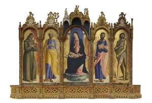 Madonna mit Kind auf dem Thron und den Heiligen Franziskus, Peter