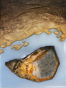 Vergoldete Küstensteine