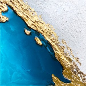 Goldene Küstenabstraktion