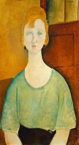 Mädchen in einer grünen Bluse, 1917